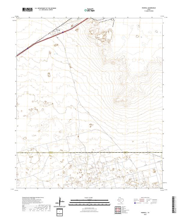USGS Topographic Map – Penwell