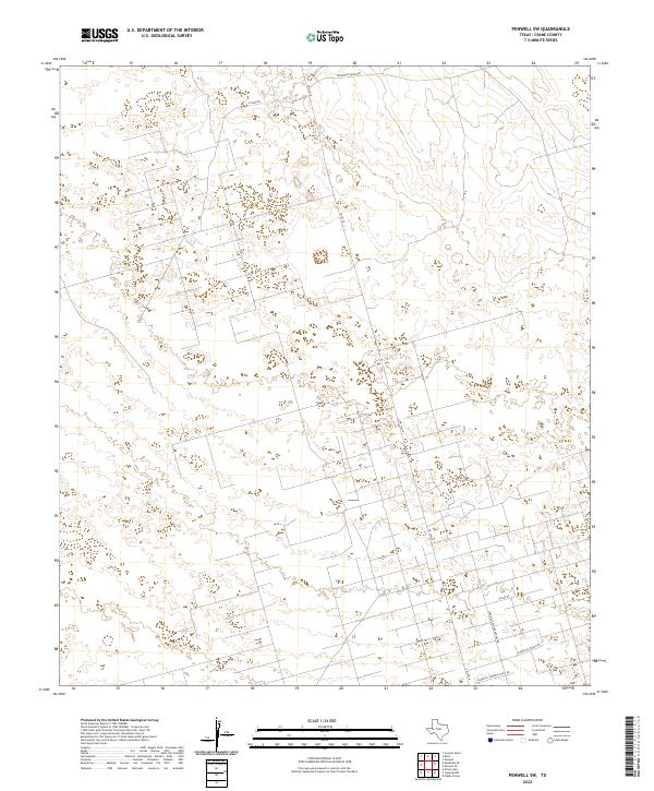 2022 Map of Penwell SW, 2022 Print
