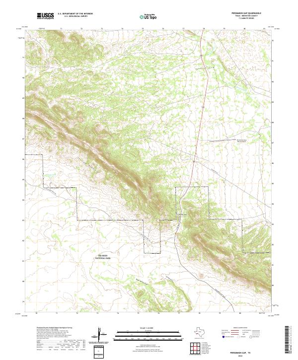 USGS Topographic Map – Persimmon Gap