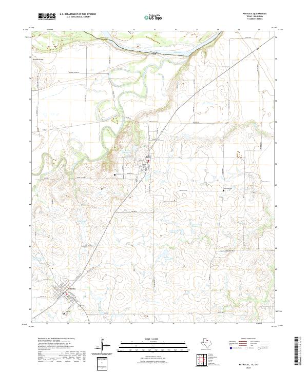 USGS Topographic Map – Petrolia