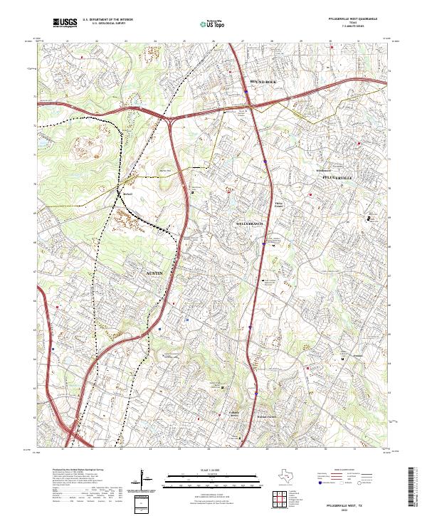 USGS Topographic Map – Pflugerville West