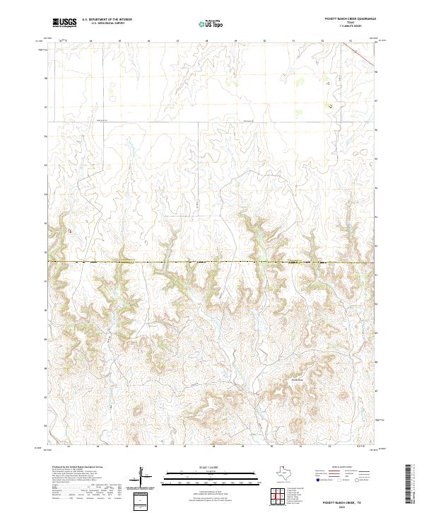 USGS Topographic Map – Pickett Ranch Creek