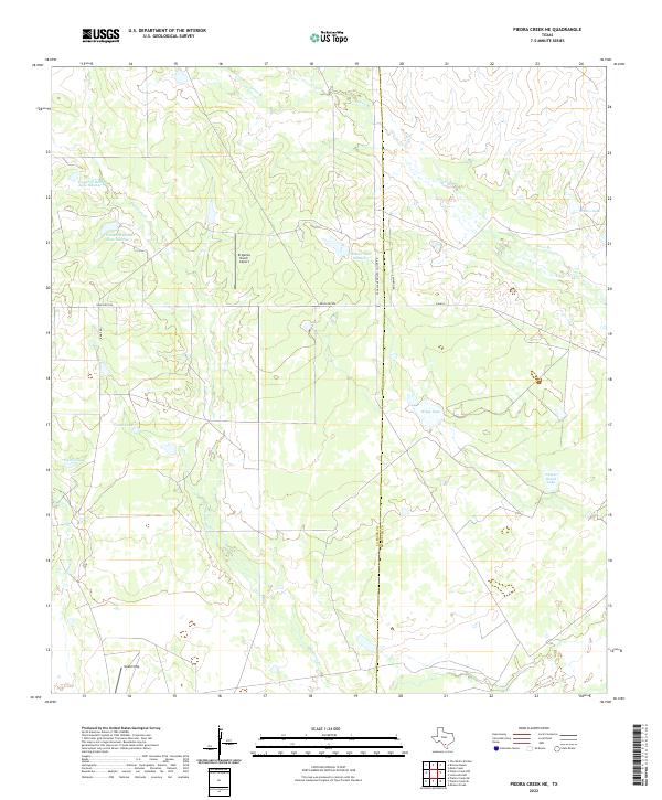 USGS Topographic Map – Piedra Creek NE