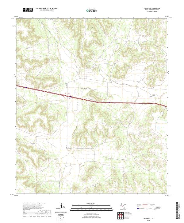 USGS Topographic Map – Pikes Peak