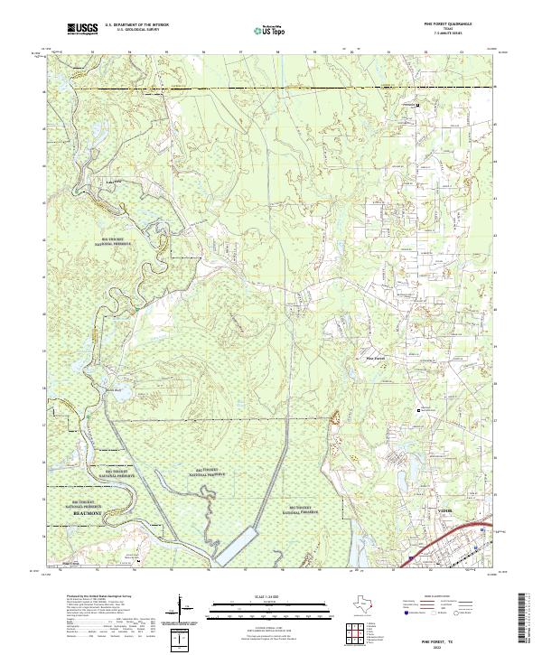 USGS Topographic Map – Pine Forest