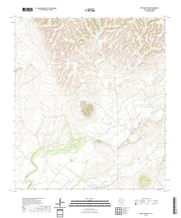 USGS Topographic Map – Pinto Mountain