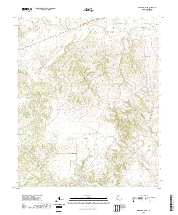 USGS Topographic Map – Pitchfork Flats