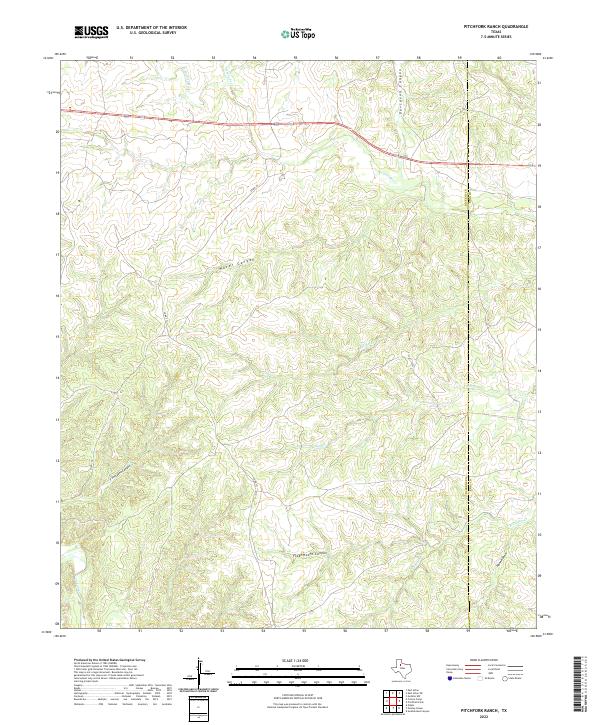 USGS Topographic Map – Pitchfork Ranch