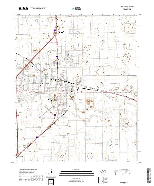 USGS Topographic Map – Plainview