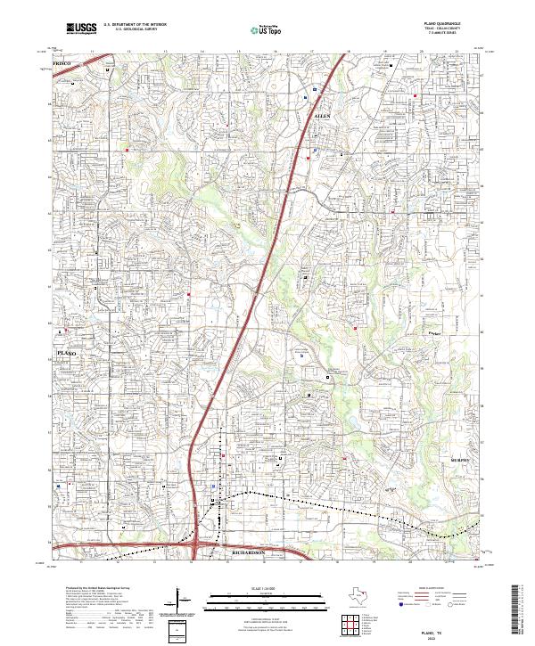 USGS Topographic Map – Plano