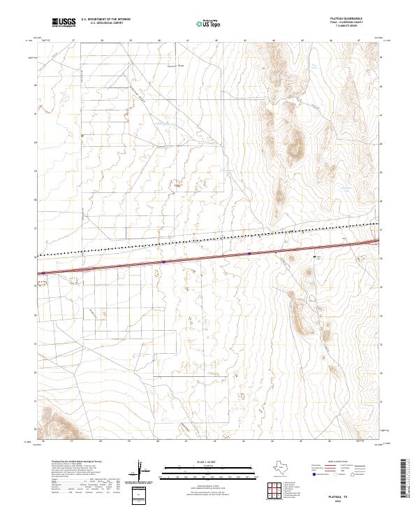 USGS Topographic Map – Plateau