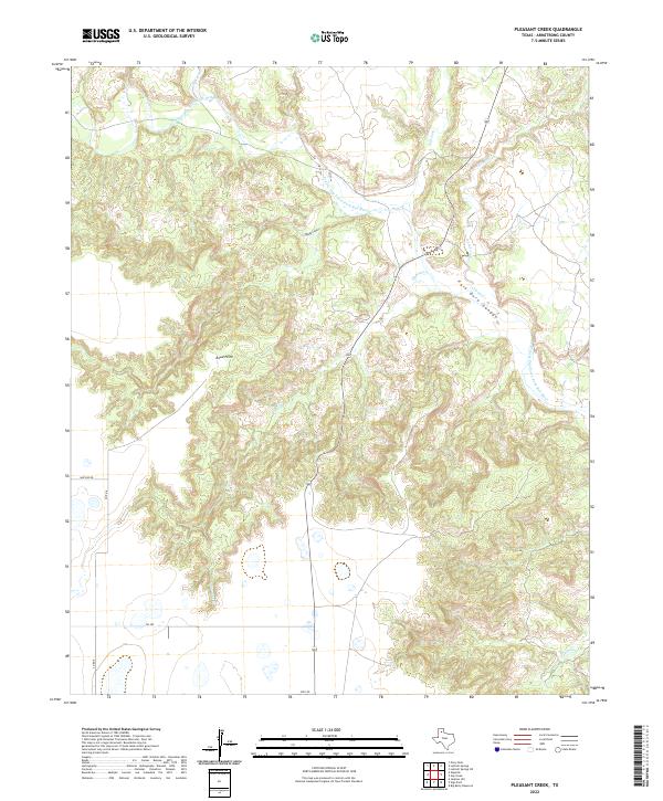 USGS Topographic Map – Pleasant Creek