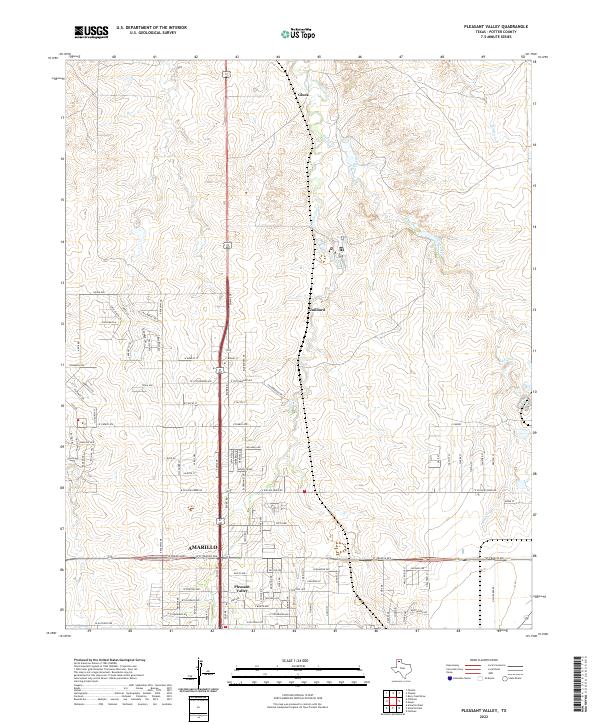 USGS Topographic Map – Pleasant Valley