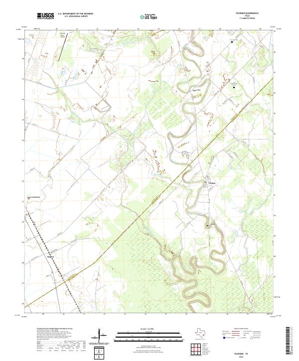USGS Topographic Map – Pledger