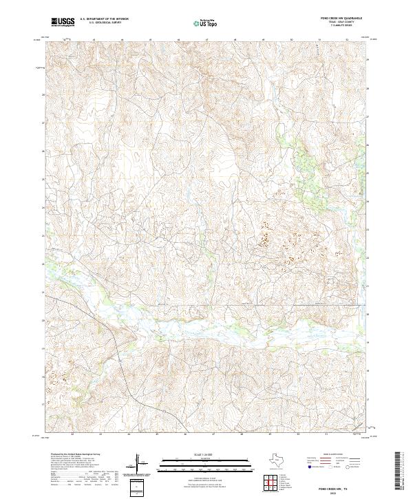 USGS Topographic Map – Pond Creek NW