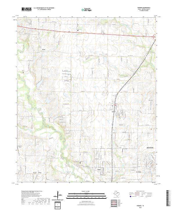 USGS Topographic Map – Ponder
