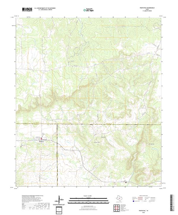 USGS Topographic Map – Pontotoc