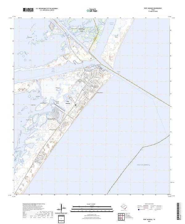 USGS Topographic Map – Port Aransas