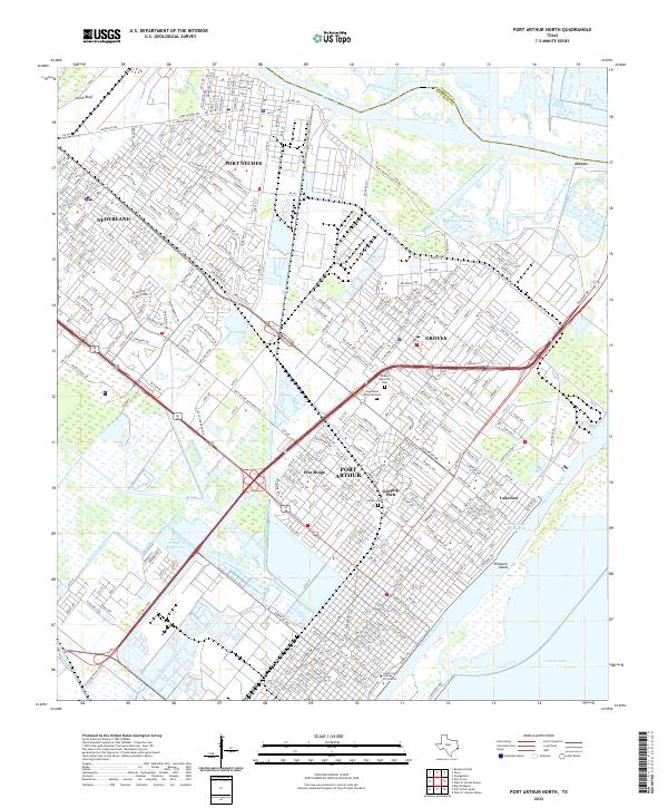 USGS Topographic Map – Port Arthur North