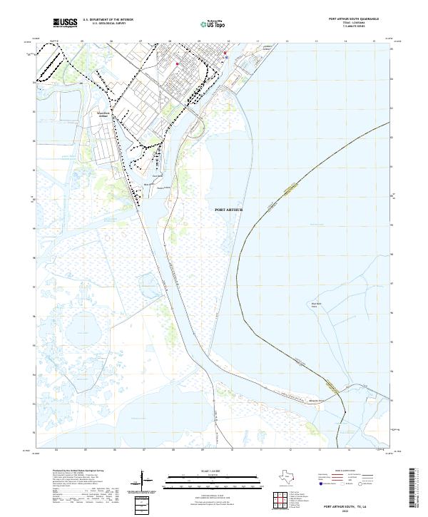 USGS Topographic Map – Port Arthur South