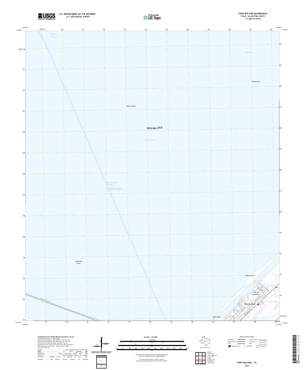USGS Topographic Map – Port Bolivar