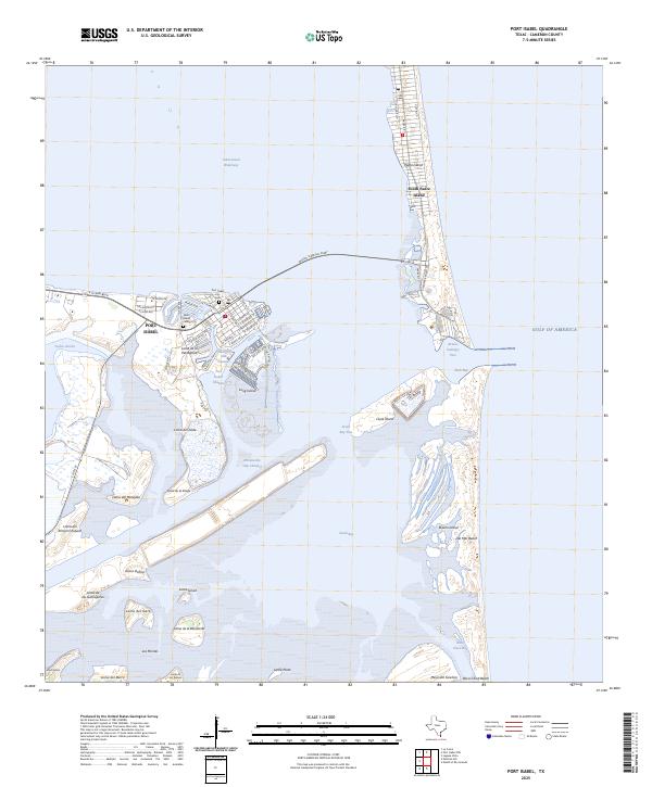 USGS Topographic Map – Port Isabel
