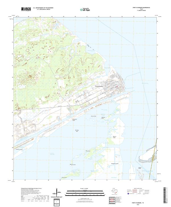 USGS Topographic Map – Port O'Connor
