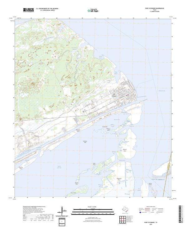 2025 Map of Port O'Connor, 2025 Print