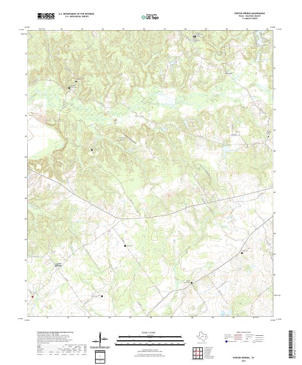 USGS Topographic Map – Porter Springs
