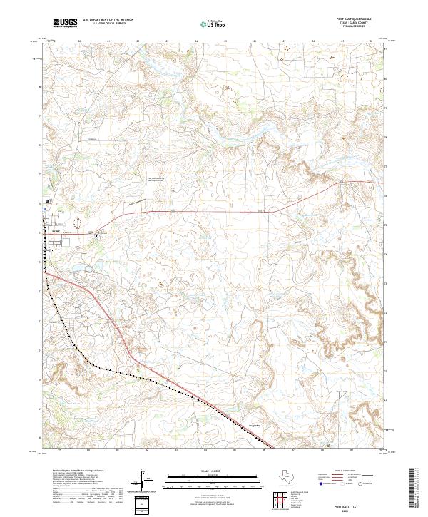 USGS Topographic Map – Post East