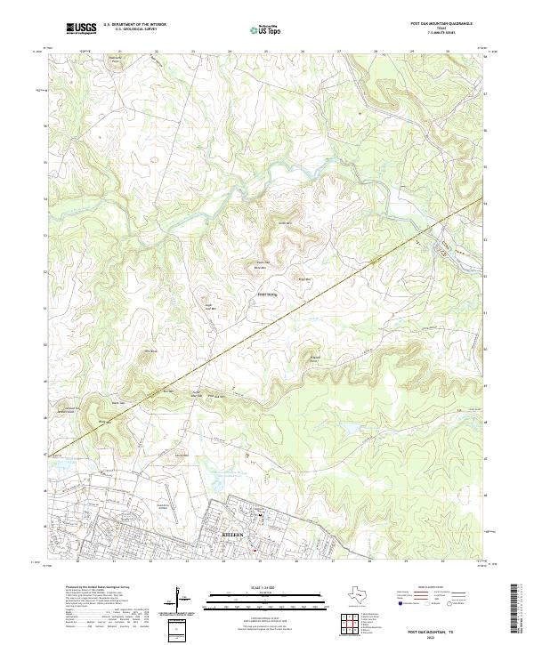 USGS Topographic Map – Post Oak Mountain