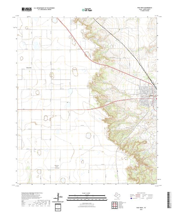 USGS Topographic Map – Post West