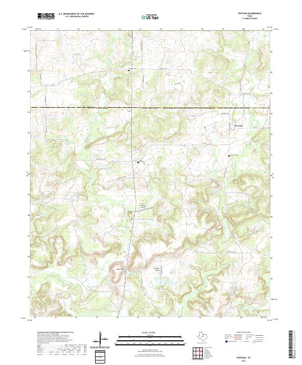 USGS Topographic Map – Postoak