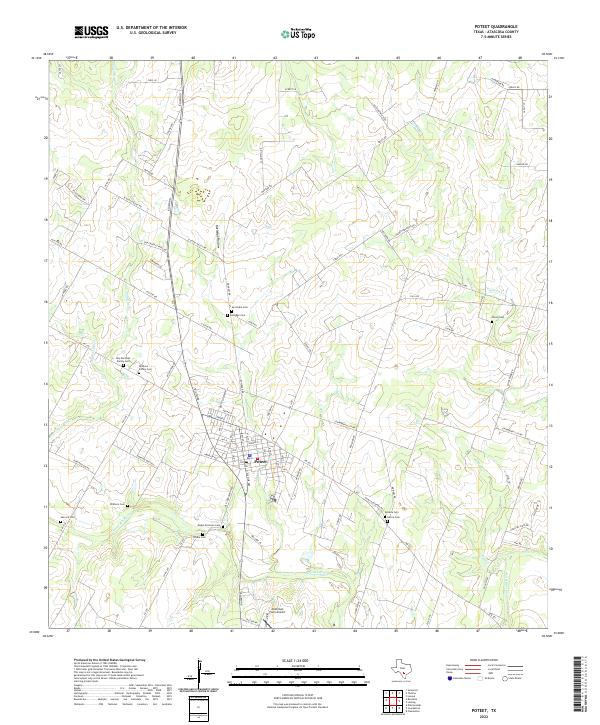 USGS Topographic Map – Poteet