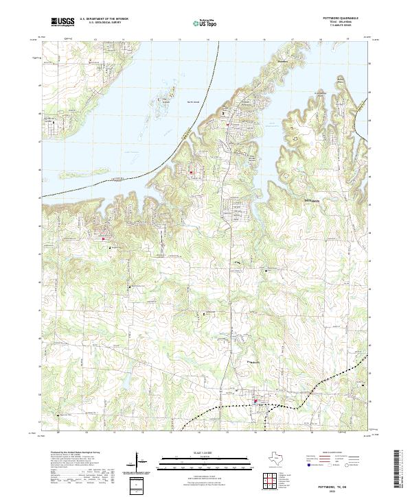 USGS Topographic Map – Pottsboro
