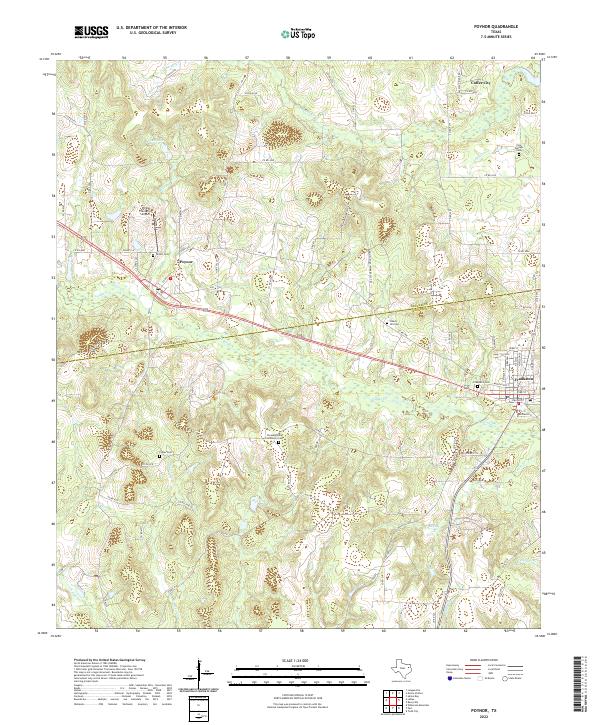 USGS Topographic Map – Poynor