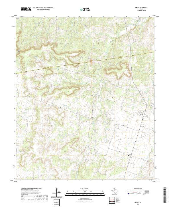 USGS Topographic Map – Priddy