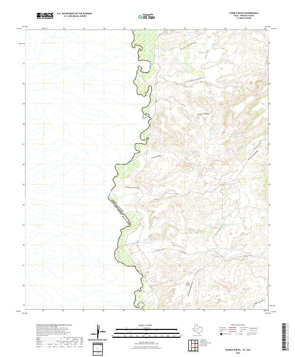 USGS Topographic Map – Pueblo Nuevo