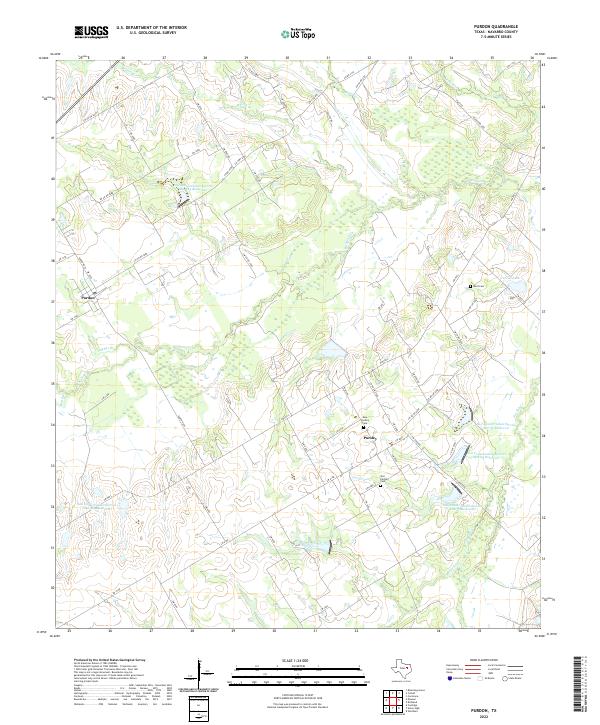 USGS Topographic Map – Purdon