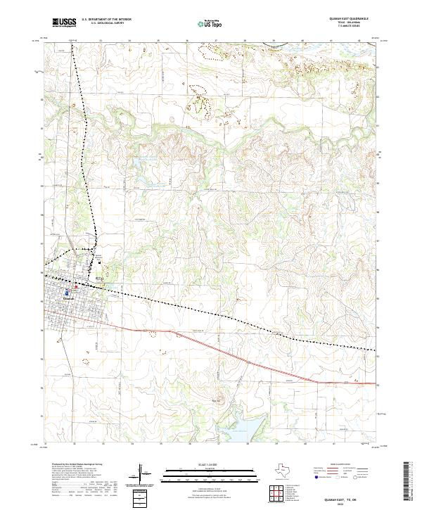 USGS Topographic Map – Quanah East