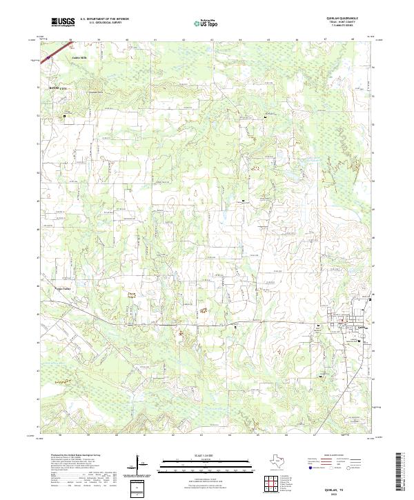 USGS Topographic Map – Quinlan