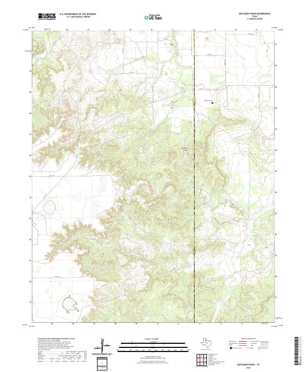 USGS Topographic Map – Quitaque Peaks