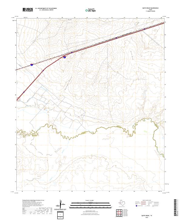 USGS Topographic Map – Quito Draw