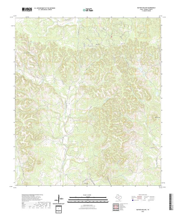 USGS Topographic Map – Rafter Hollow