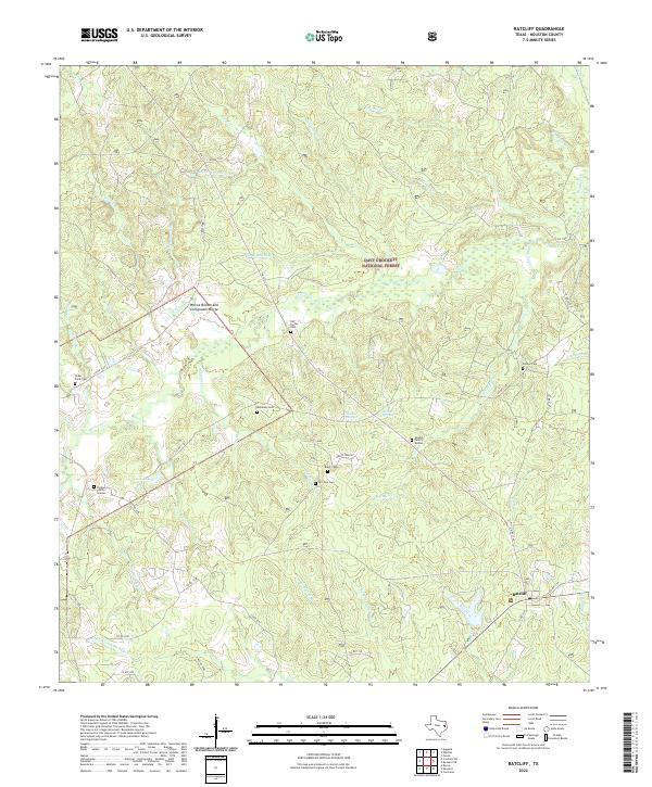 USGS Topographic Map – Ratcliff