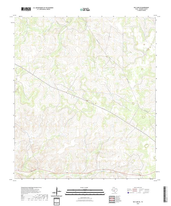 2022 Map of Ray Lake SE, 2022 Print