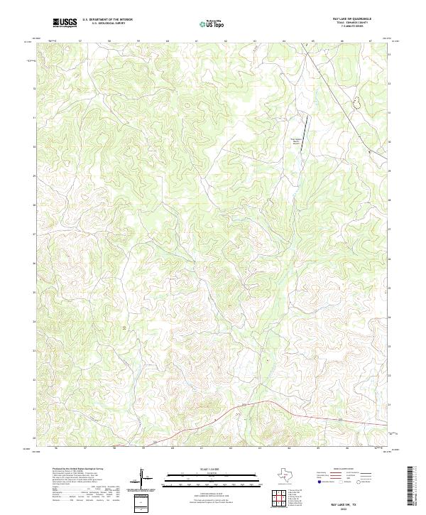 2022 Map of Ray Lake SW, 2022 Print