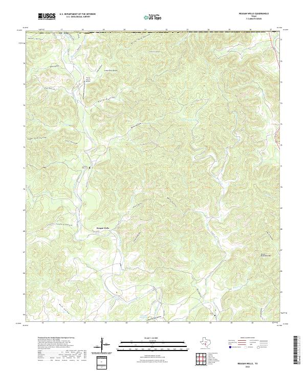 USGS Topographic Map – Reagan Wells