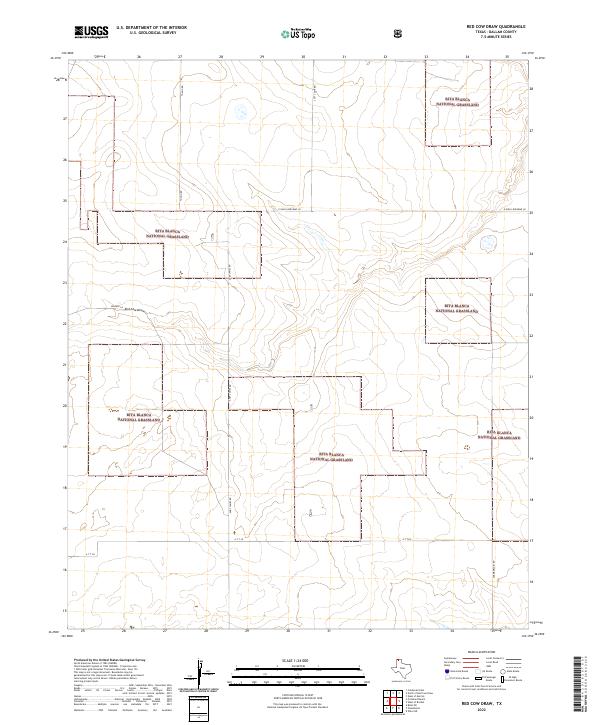 2022 Map of Red Cow Draw, 2022 Print