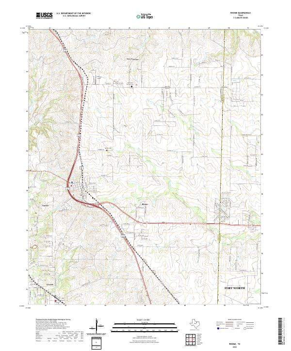 USGS Topographic Map – Rhome